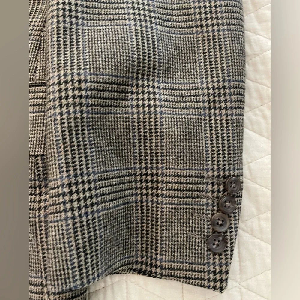 Samuelsohn Soft‎ Wool & Cashmere Plaid 3-Button SB Powell Jacket Size 40 R